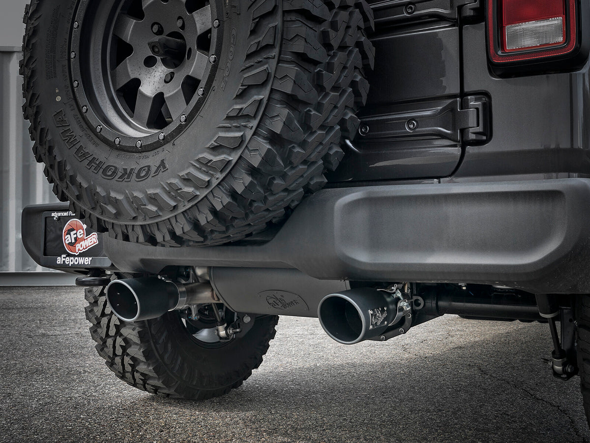 Mach Force-Xp 2-1/2 Inch 409 Stainless Steel Cat-Back Hi-Tuck Exhaust w/ Black Tip Jeep Wrangler (Jl) 18-26 V6-3.6L