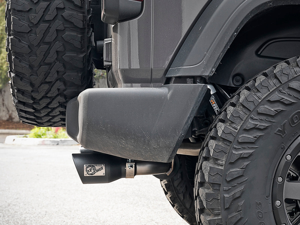 Mach Force-Xp 2-1/2 Inch 409 Stainless Steel Cat-Back Hi-Tuck Exhaust w/ Black Tip Jeep Wrangler (Jl) 18-26 V6-3.6L