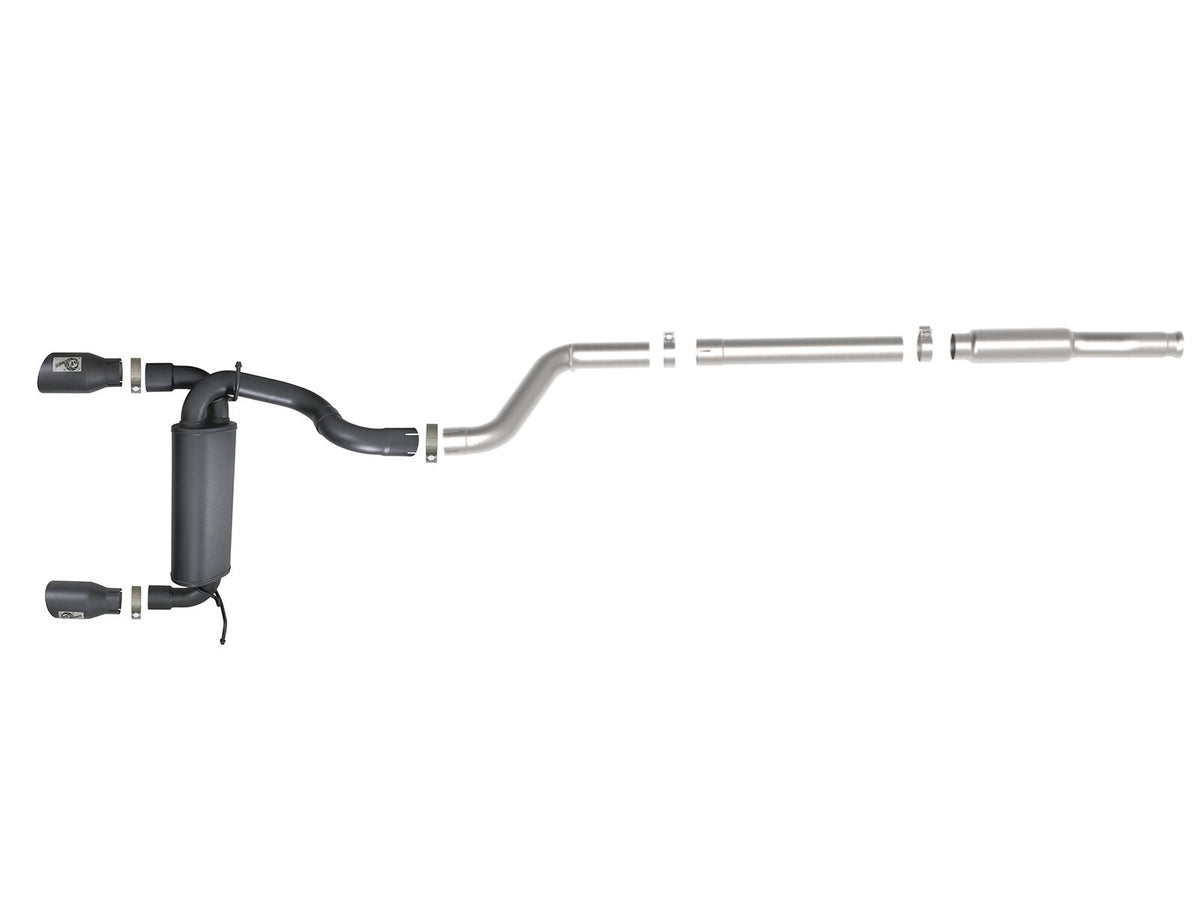 Rebel Series 3 Inch to 2-1/2 Inch 409 Stainless Steel Cat-Back Exhaust Jeep Wrangler (Jl) 18-26 L4-2.0L Turbo