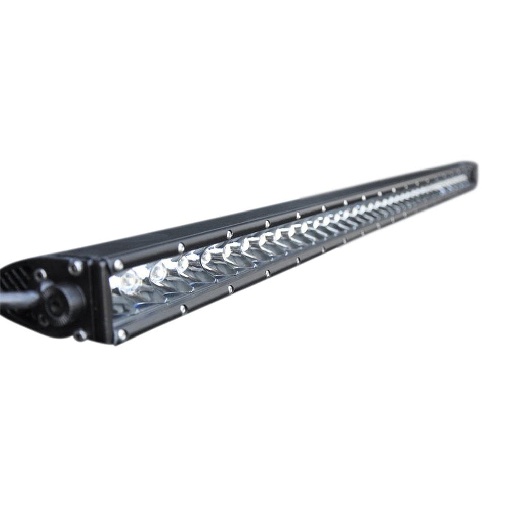 50 in. Single Row LED Light Bar; Chrome Face - Apollo Off-Road