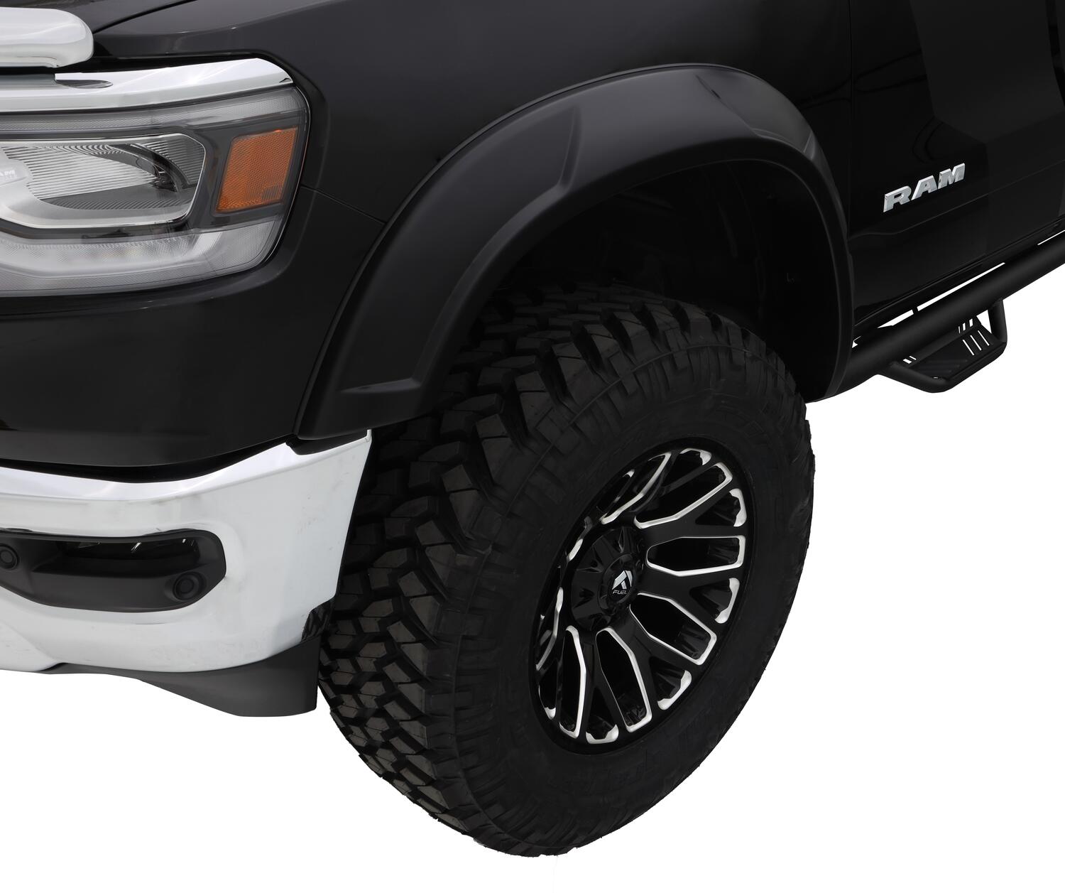 Drt Style Fender Flares Front And Rear For 2019-2022 Ram 1500 Will Not Fit Rebel And Trx Models Bushwacker