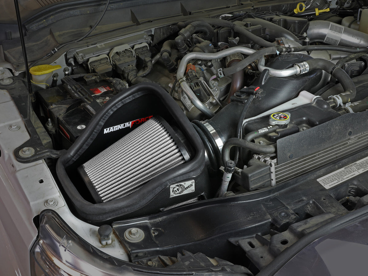 Magnum Force Stage-2 Cold Air Intake System w/ Pro Dry S Filter Ford Diesel Trucks 11-16 V8-6.7L Turbo Diesel
