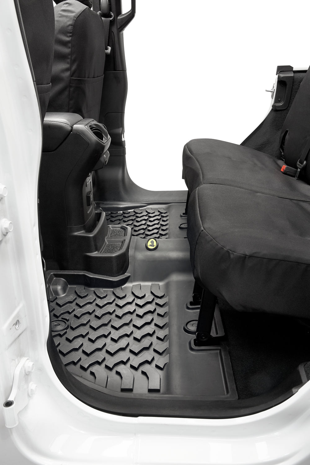 Floor Mats Jeep '18-26 Wrangler JL 4-Door Exc. 4XE Rear Black Bestop
