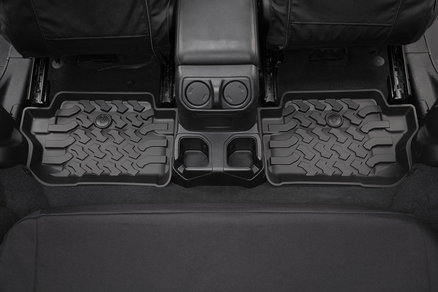 Floor Mats Jeep '18-26 Wrangler JL 2-Door Rear Black Bestop
