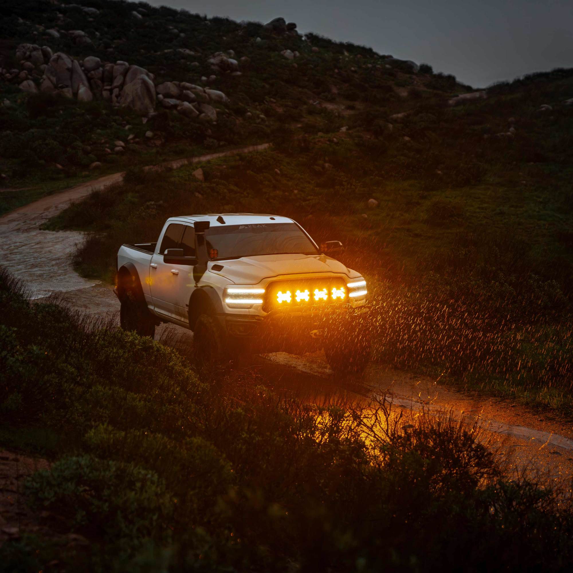 SlimLite 8 Inch LED Light Shield Amber KC HiLiTES