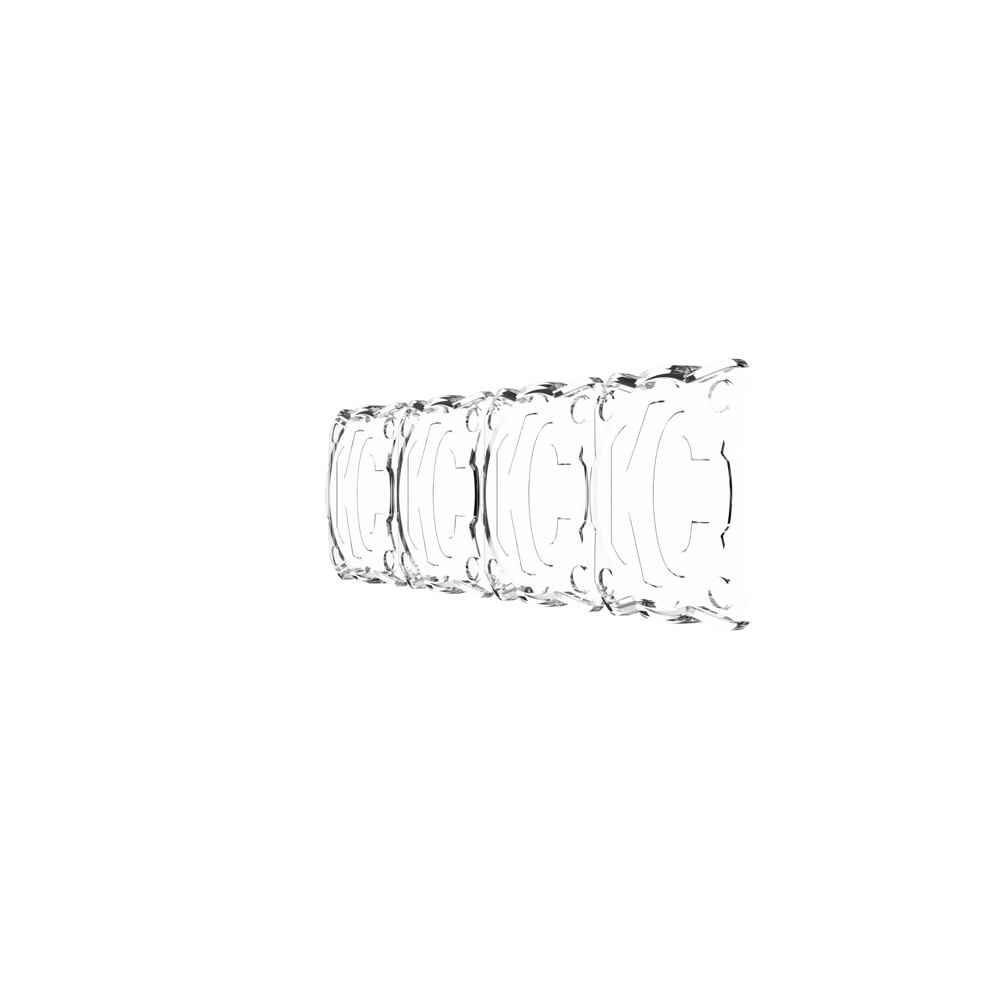 Head Light Cover Shield Flex Era Bar 10 Inch Clear Each KC HiLiTES