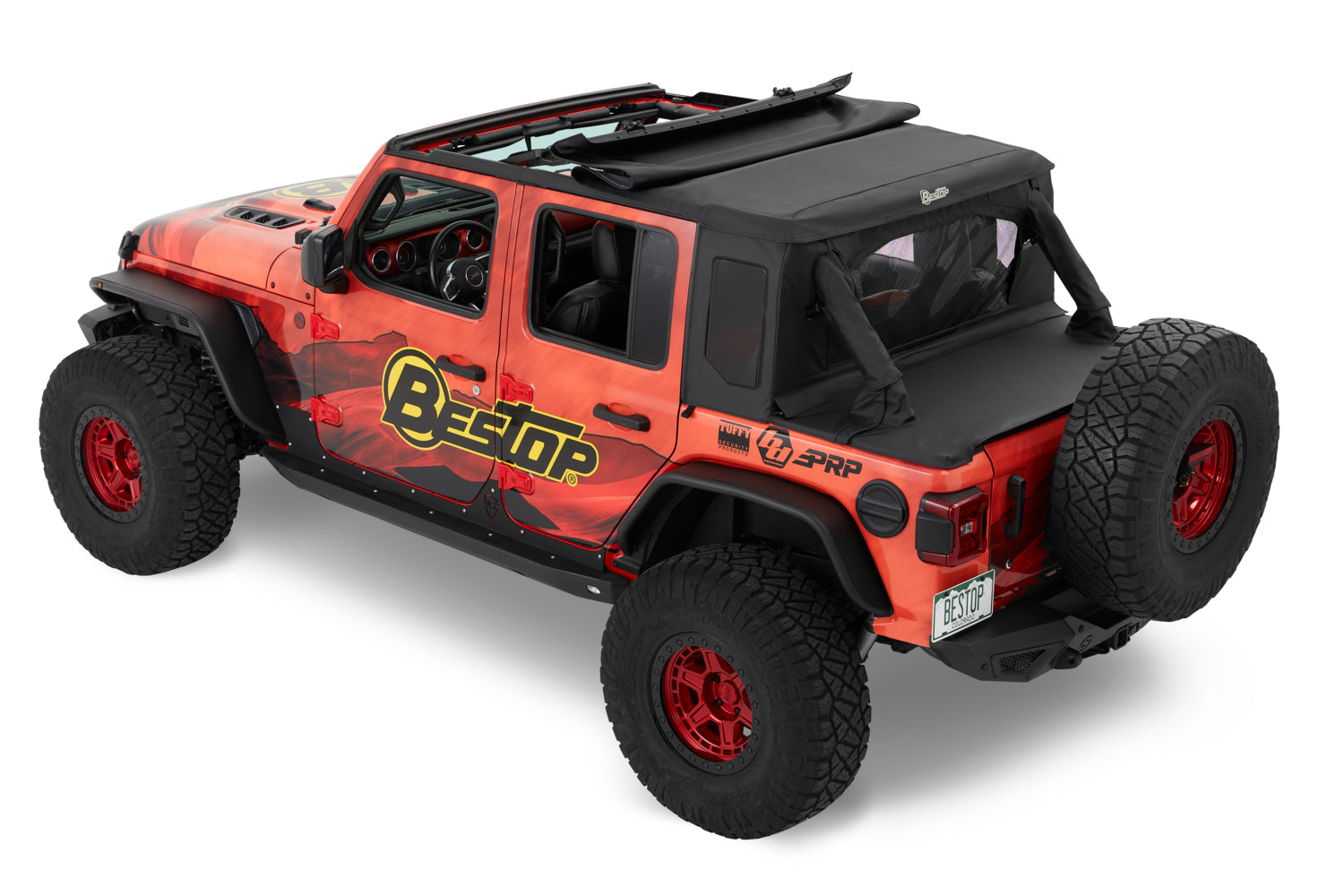 Jeep Wrangler Halftop Soft Tops For Jeep 2018-2023 Wrangler JL 4 Door Black Premium Twill Bestop