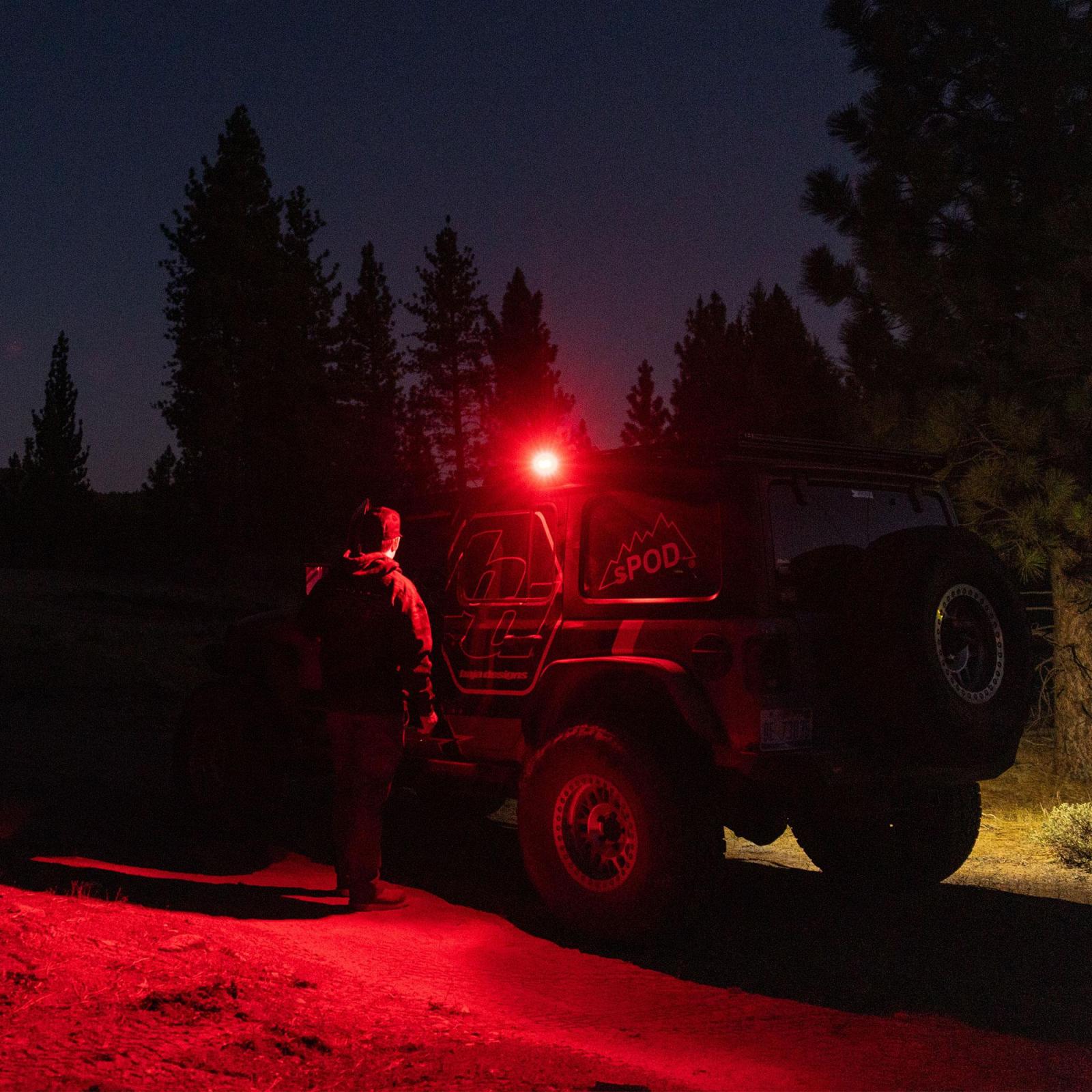 S2 Red LED Light Pod, Work/Scene, Clear Lens