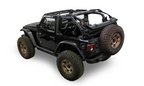 Supertop Glide Jeep 2018-26 Wrangler JL 2-Door Squareback, Premium Black Twill Bestop