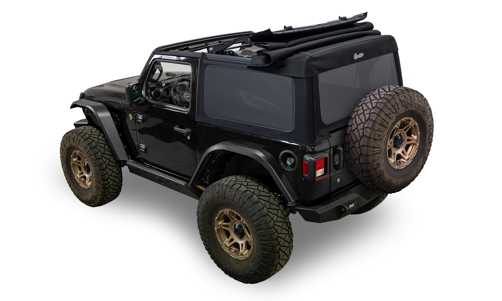 Supertop Glide Jeep 2018-26 Wrangler JL 2-Door Squareback, Black Diamond Bestop