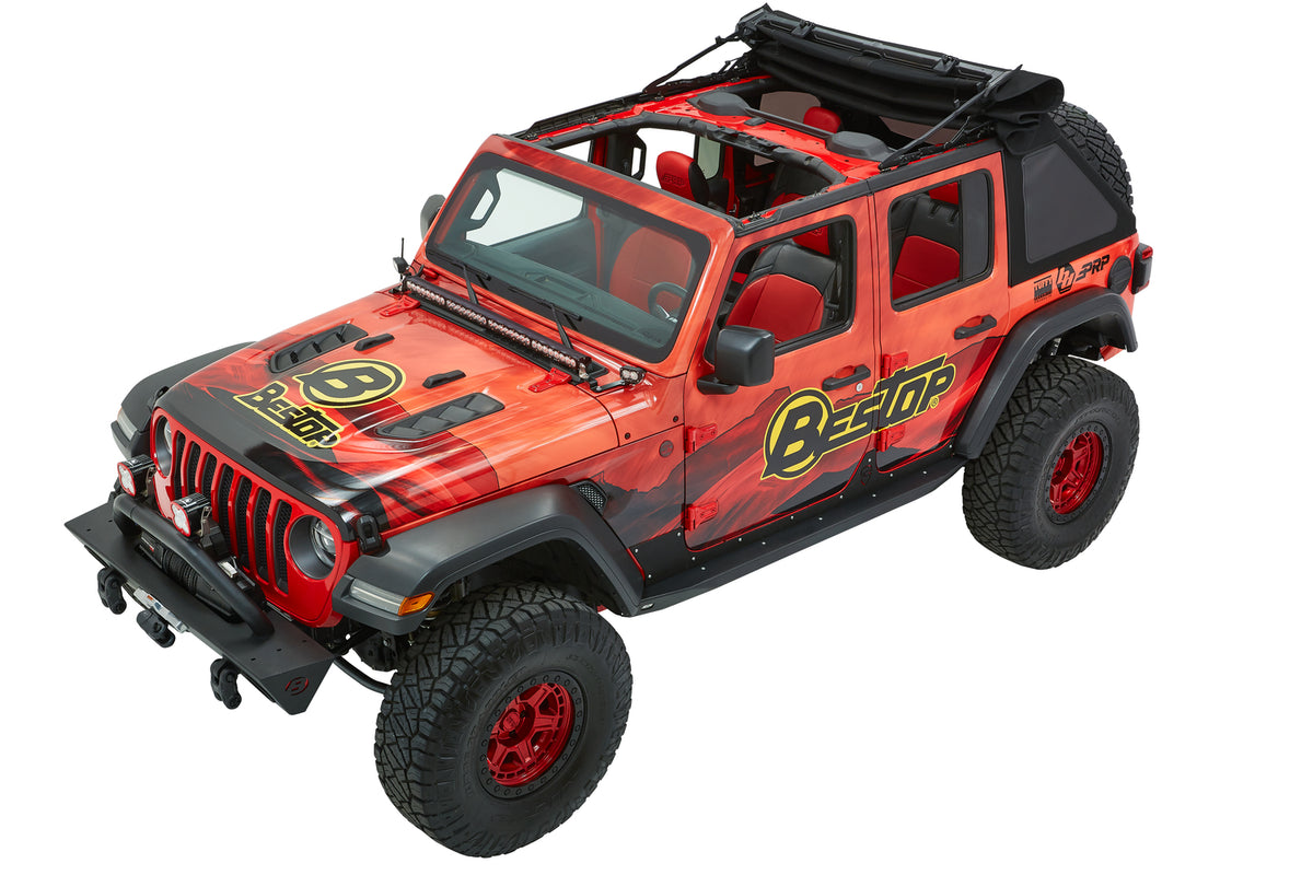 Trektop Ultra Jeep '18-26 Wrangler JL 4-Door Premium Black Twill Bestop