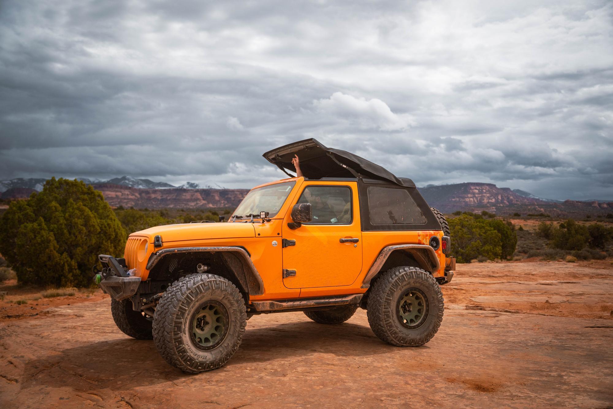 Trektop Glide 2-Door for JL Jeep 2018-26 Wrangler JL Premium Black Twill Bestop
