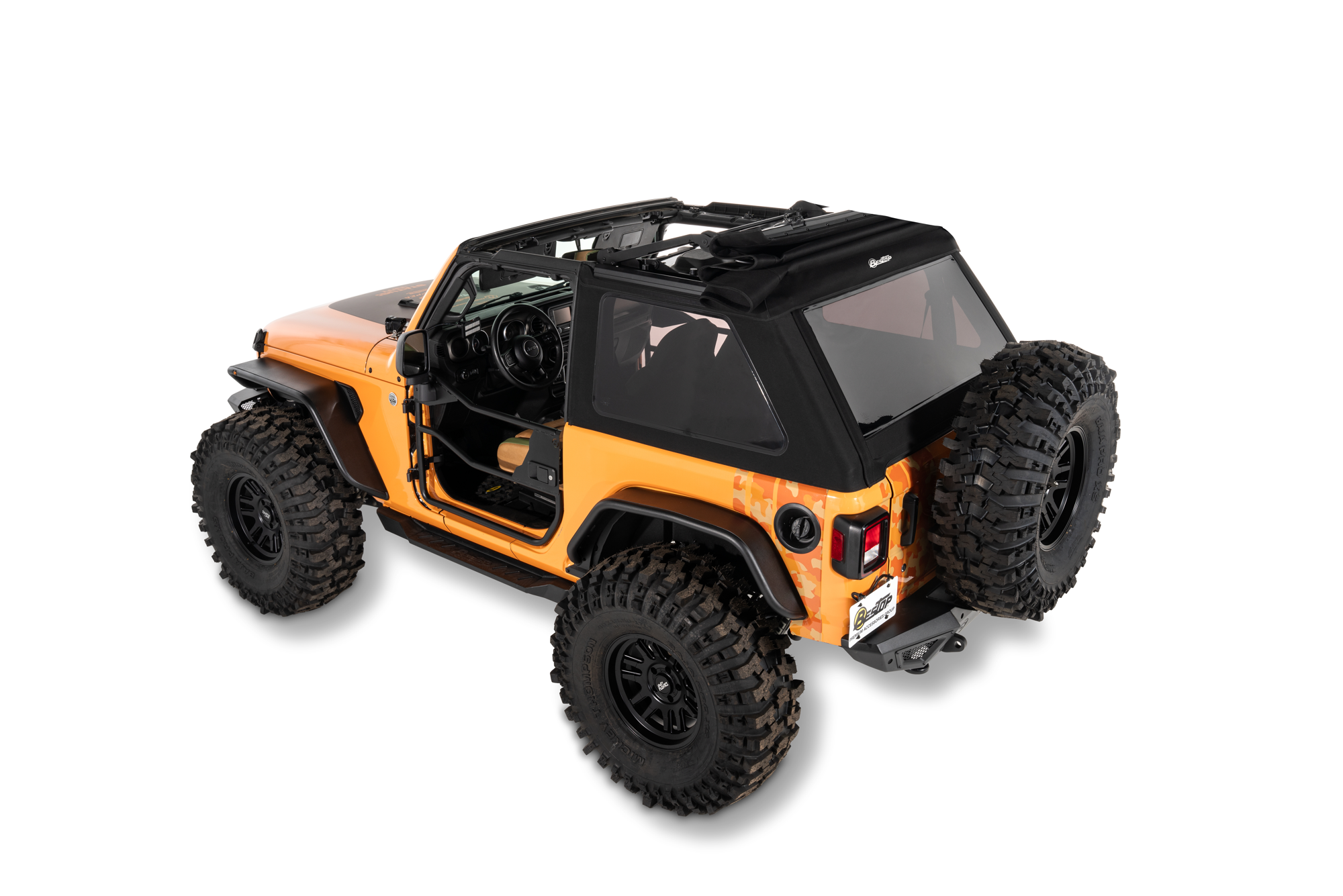 Trektop Glide 2-Door for JL Jeep 2018-26 Wrangler JL Premium Black Twill Bestop