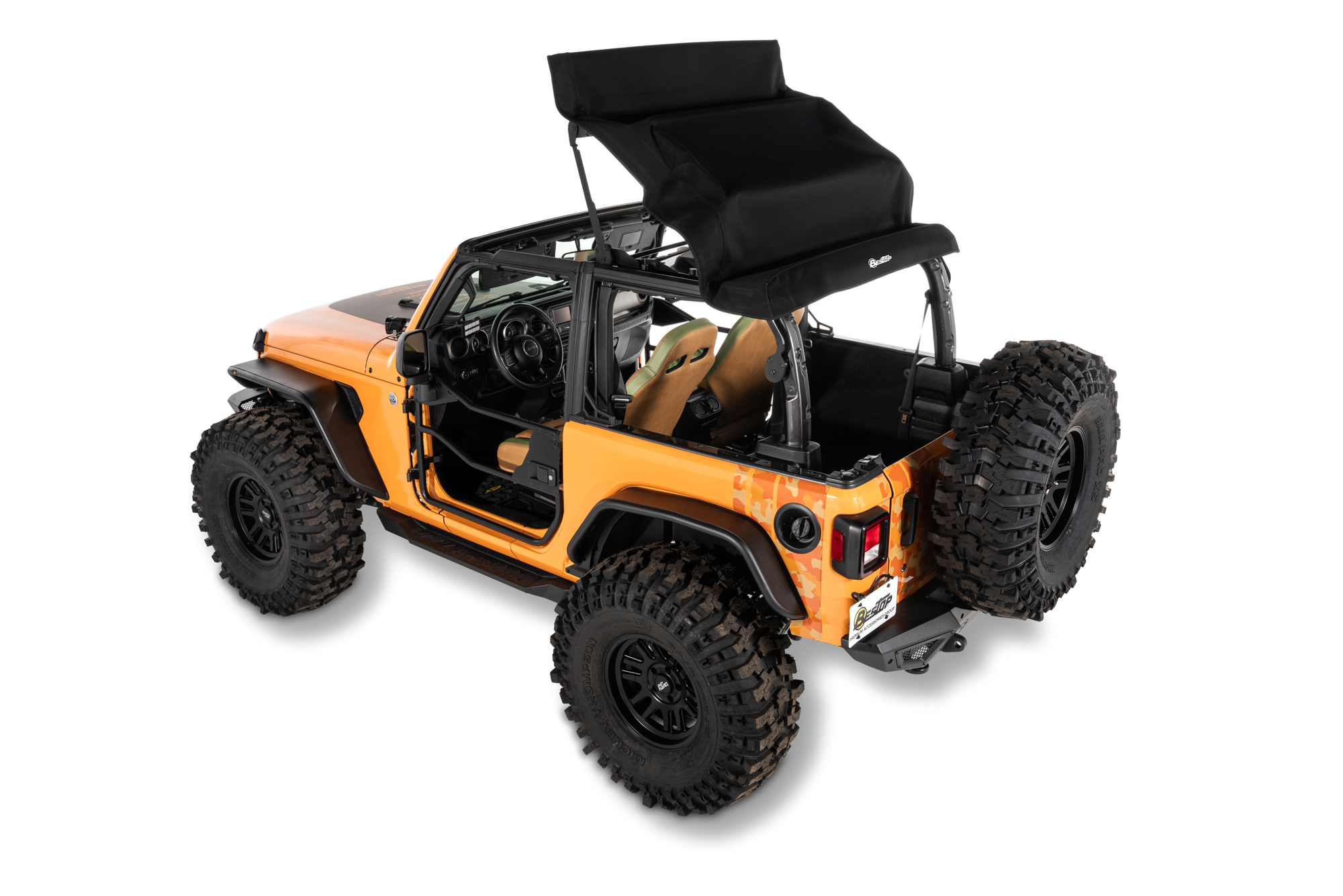 Trektop Glide 2-Door for JL Jeep 2018-26 Wrangler JL Premium Black Twill Bestop