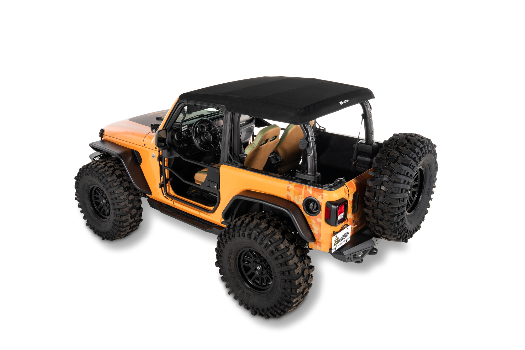 Trektop Glide 2-Door for JL Jeep 2018-26 Wrangler JL Premium Black Twill Bestop