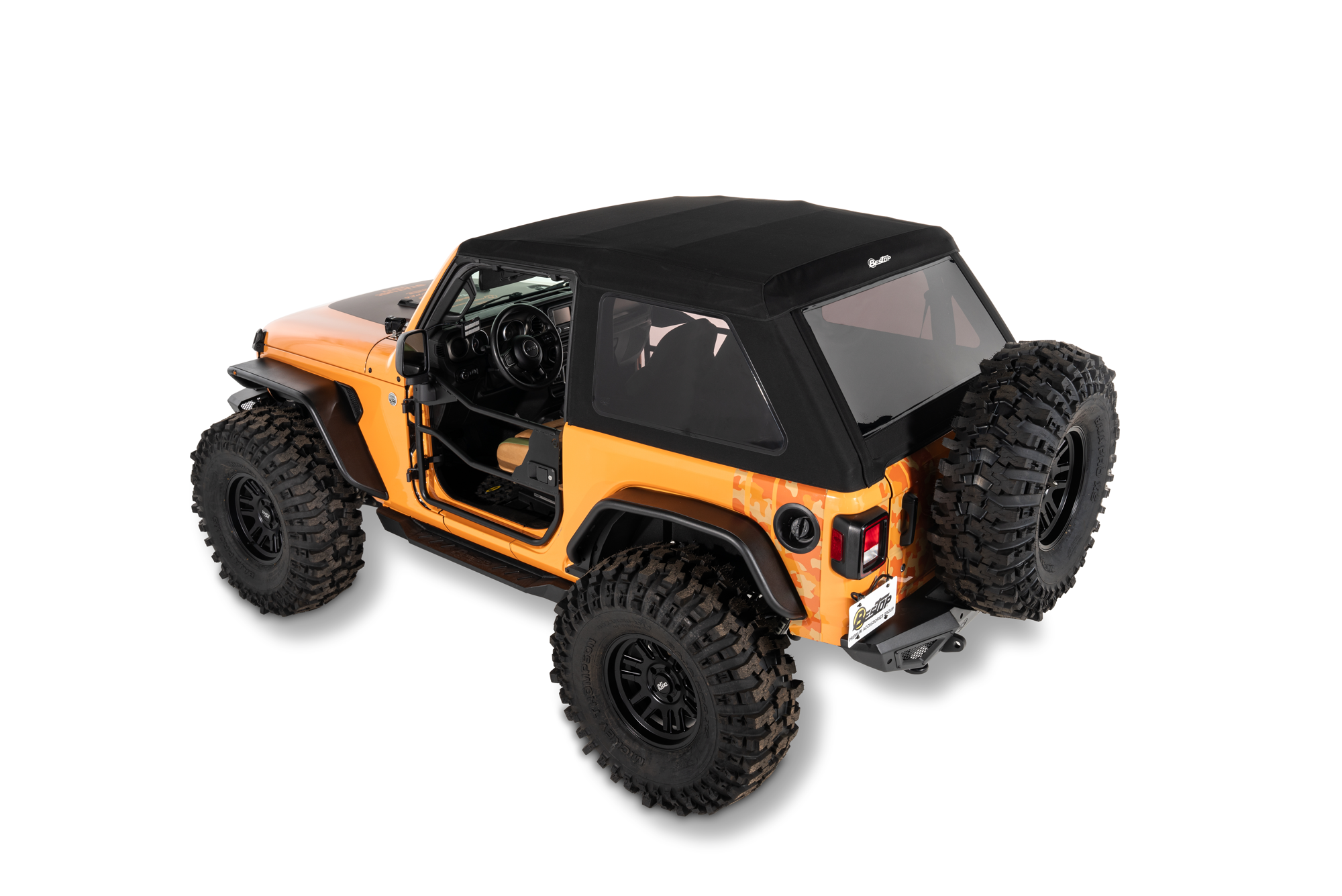 Trektop Glide 2-Door for JL Jeep 2018-26 Wrangler JL Premium Black Twill Bestop