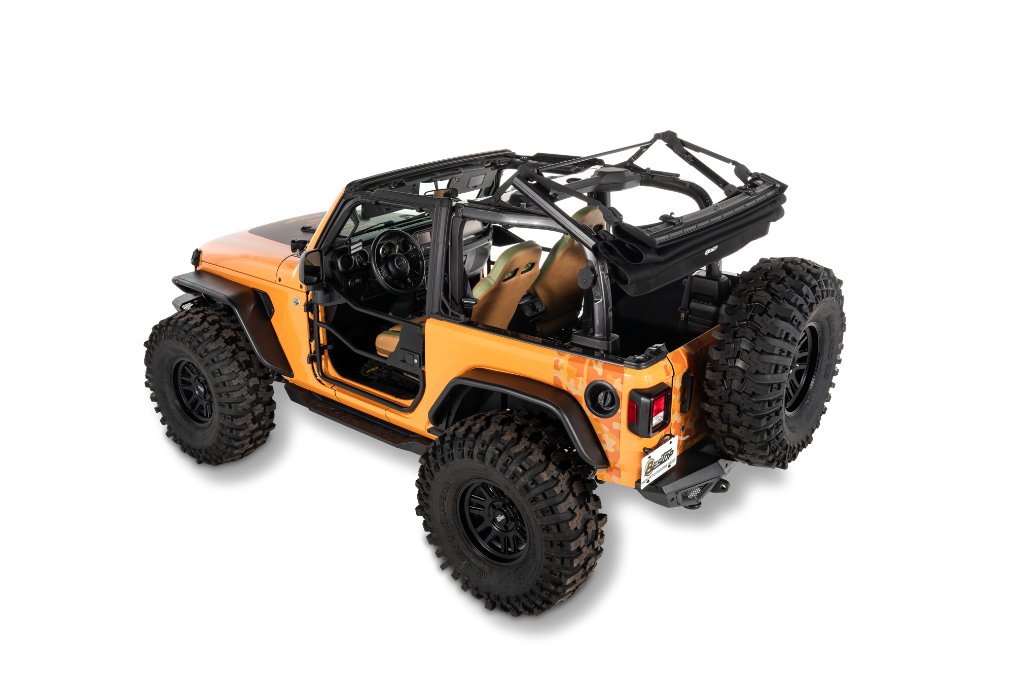 Trektop Glide 2-Door for JL Jeep 2018-26 Wrangler JL Premium Black Twill Bestop