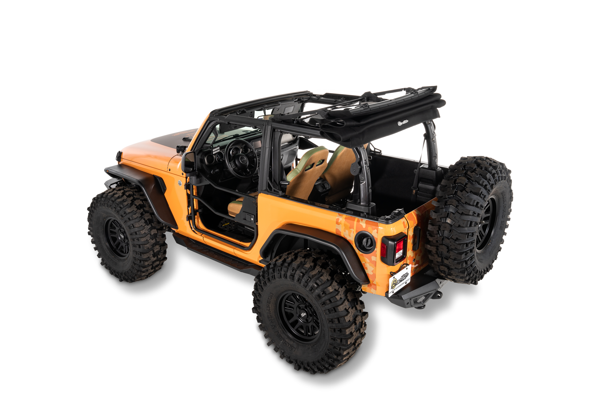 Trektop Glide 2-Door for JL Jeep 2018-26 Wrangler JL Premium Black Twill Bestop