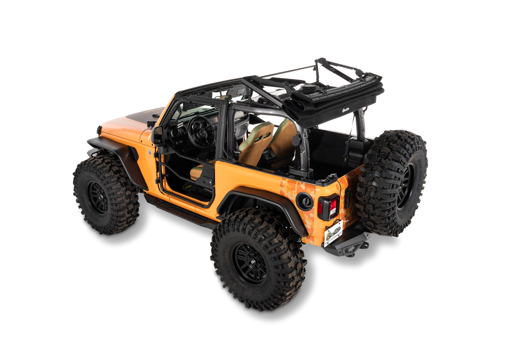 Trektop Glide 2-Door for JL Jeep 2018-26 Wrangler JL Premium Black Twill Bestop