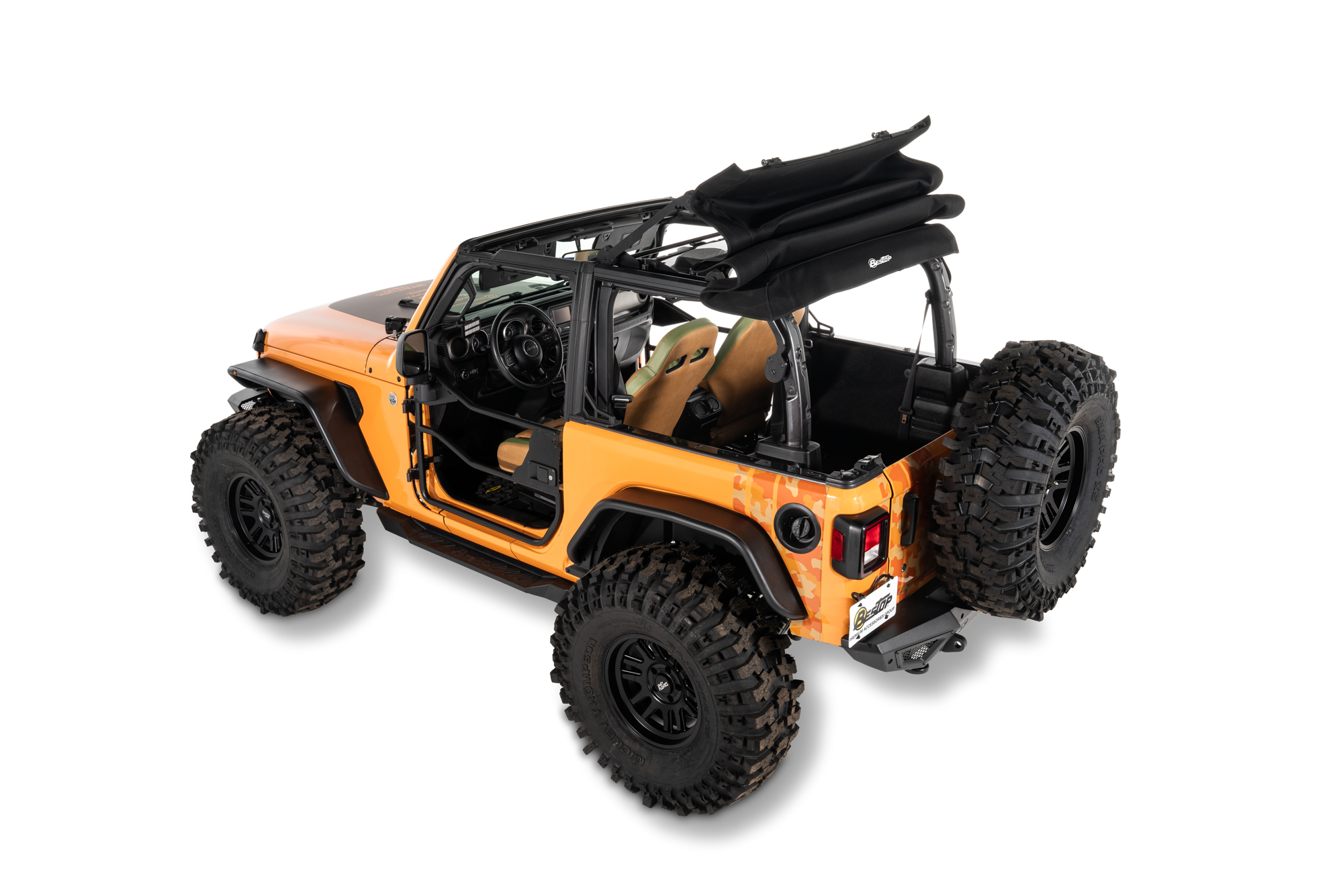 Trektop Glide 2-Door for JL Jeep 2018-26 Wrangler JL Premium Black Twill Bestop