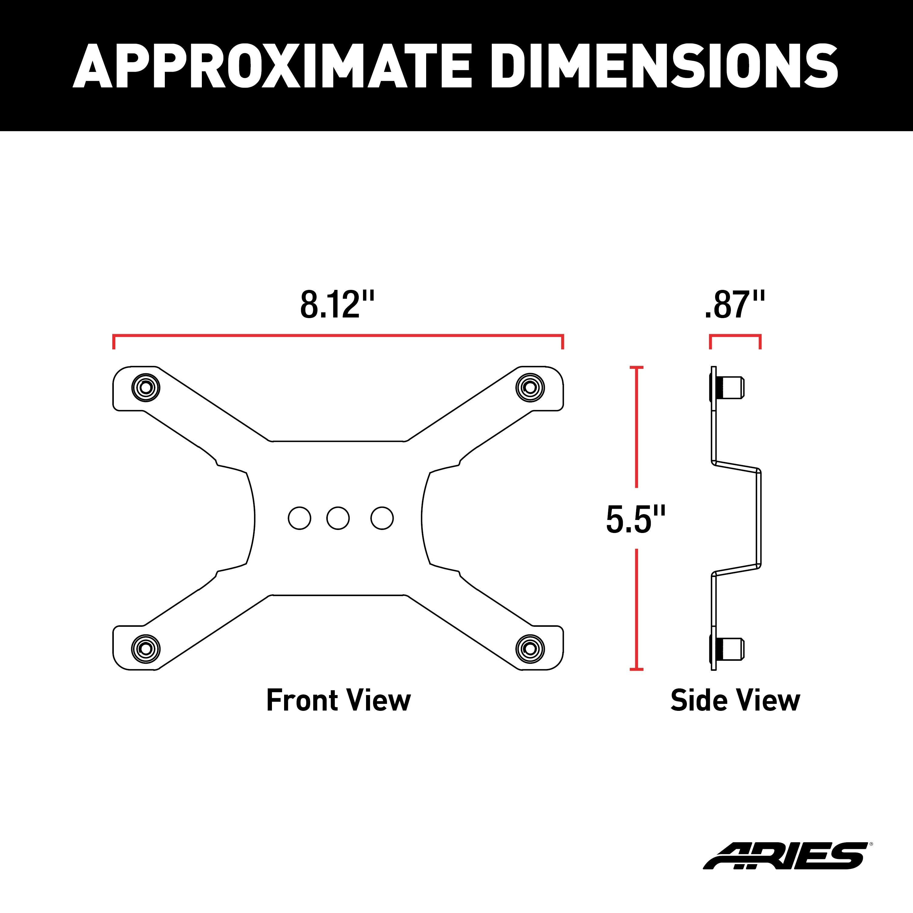 ARIES Jeep Bumper License Plate Bracket