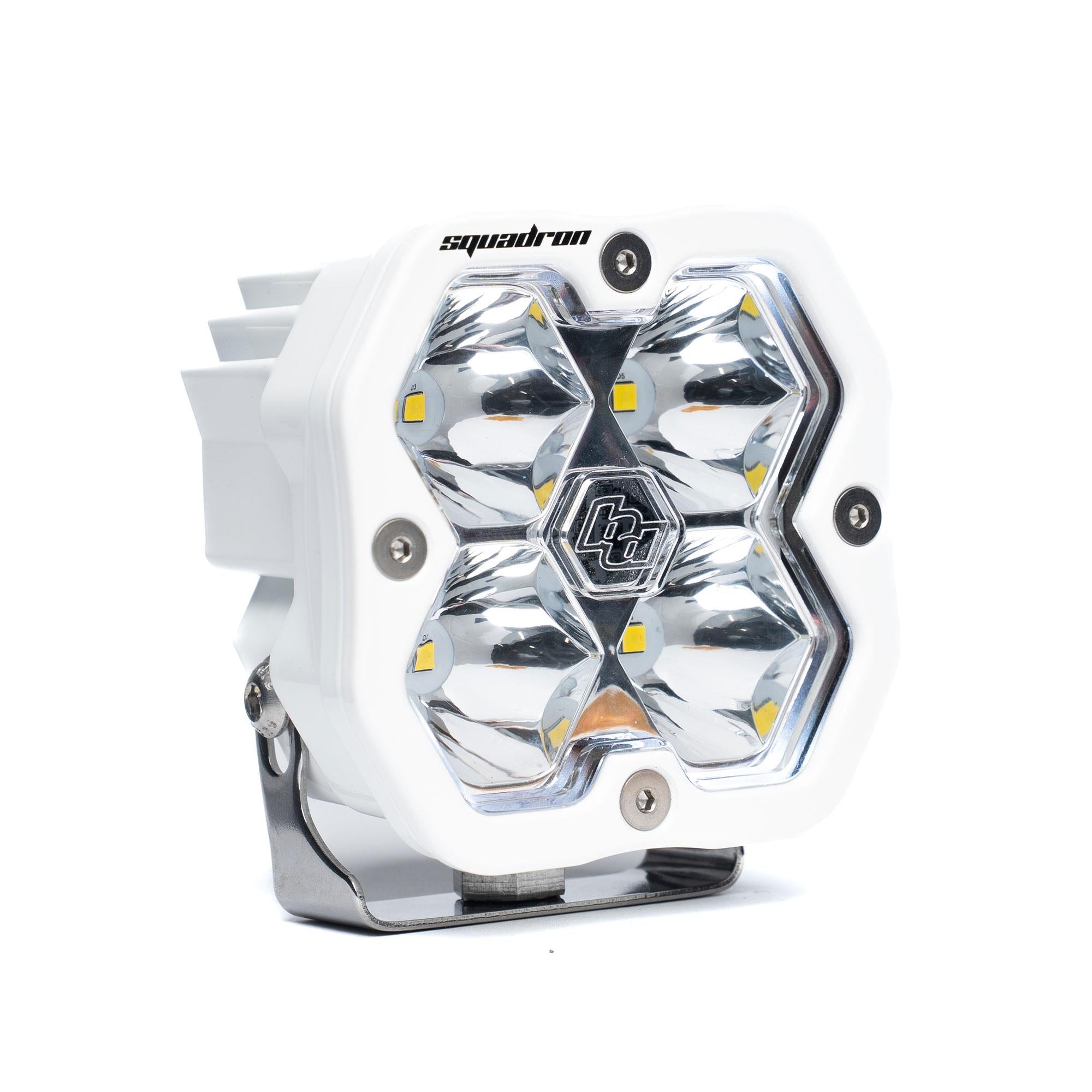 Squadron 2.0 Sport White Flush Mount LED Auxiliary Light Pod Universal Clear Spot Baja Designs