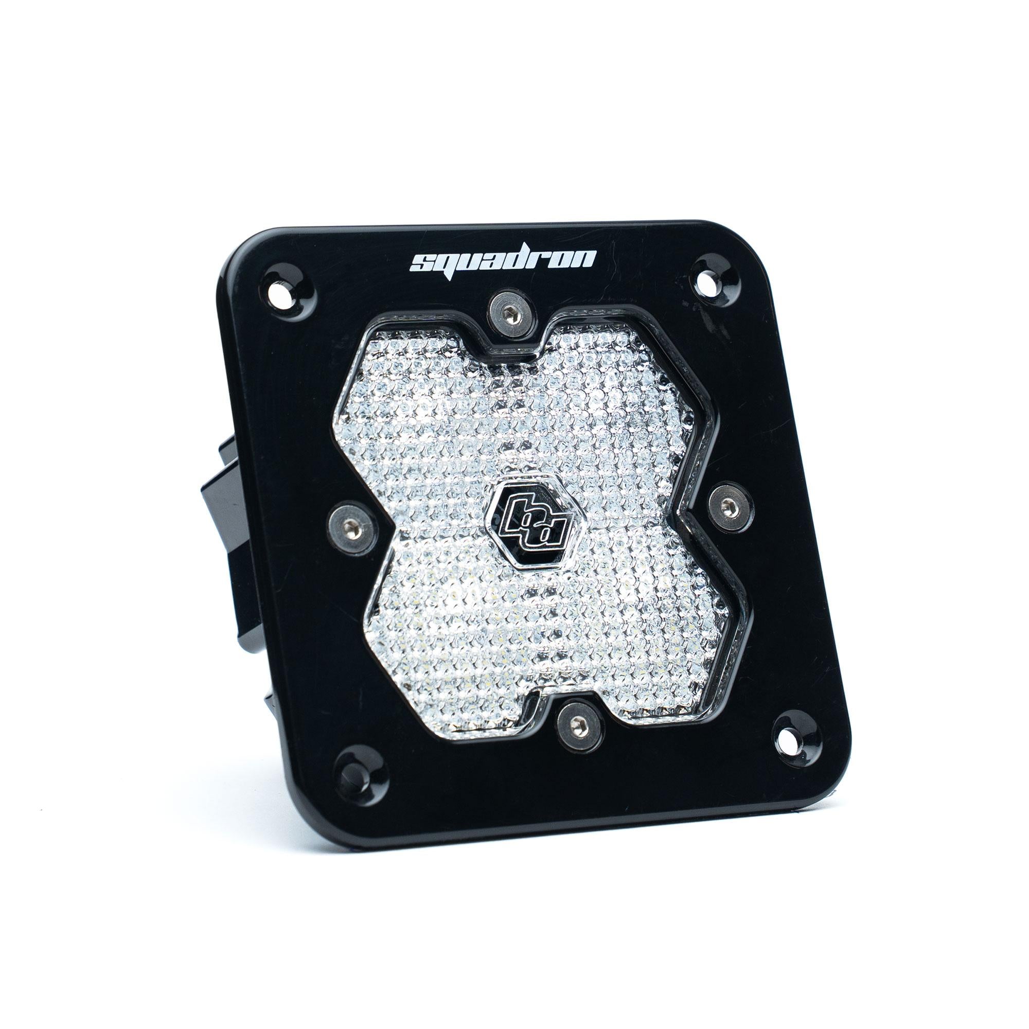 Squadron 2.0 Sport Black Flush Mount LED Auxiliary Light Pod Universal Clear Work/Scene Baja Designs