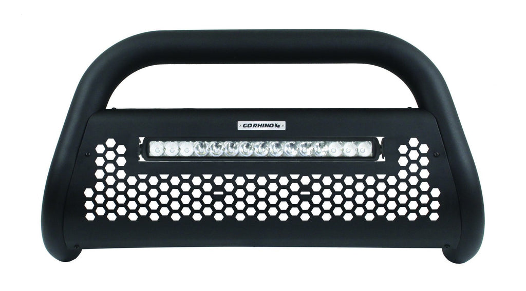 RC2 LR Bull Bar with Mounting Brackets & 20 Inch Light Bar Textured Black 2017-2025 Ford F-250/F-350 Go Rhino