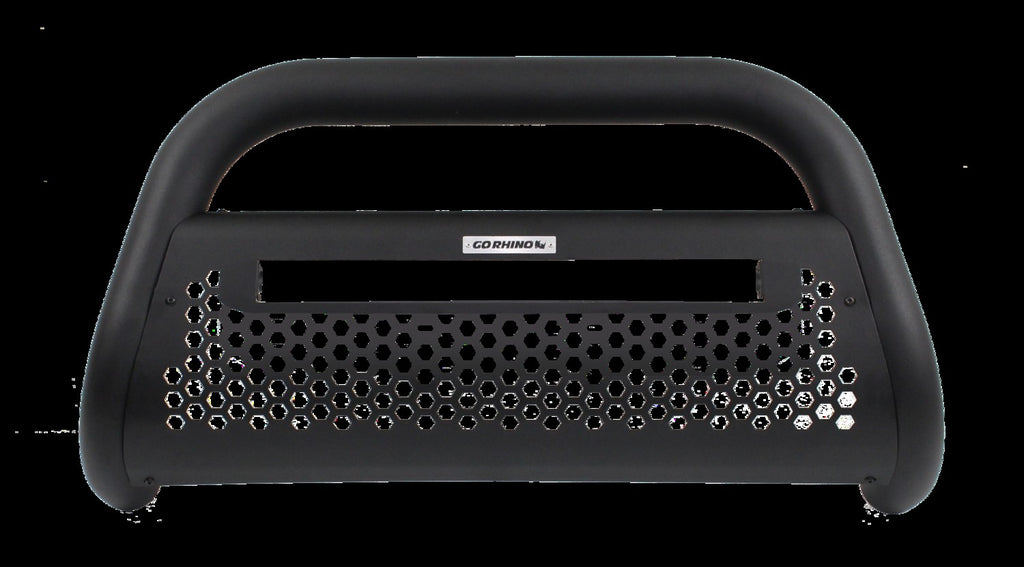 RC2 LR Bull Bar with Mounting Brackets & 20 Inch Light Bar Opening Textured Black 2017-2025 Ford F-250/F-350 Go Rhino