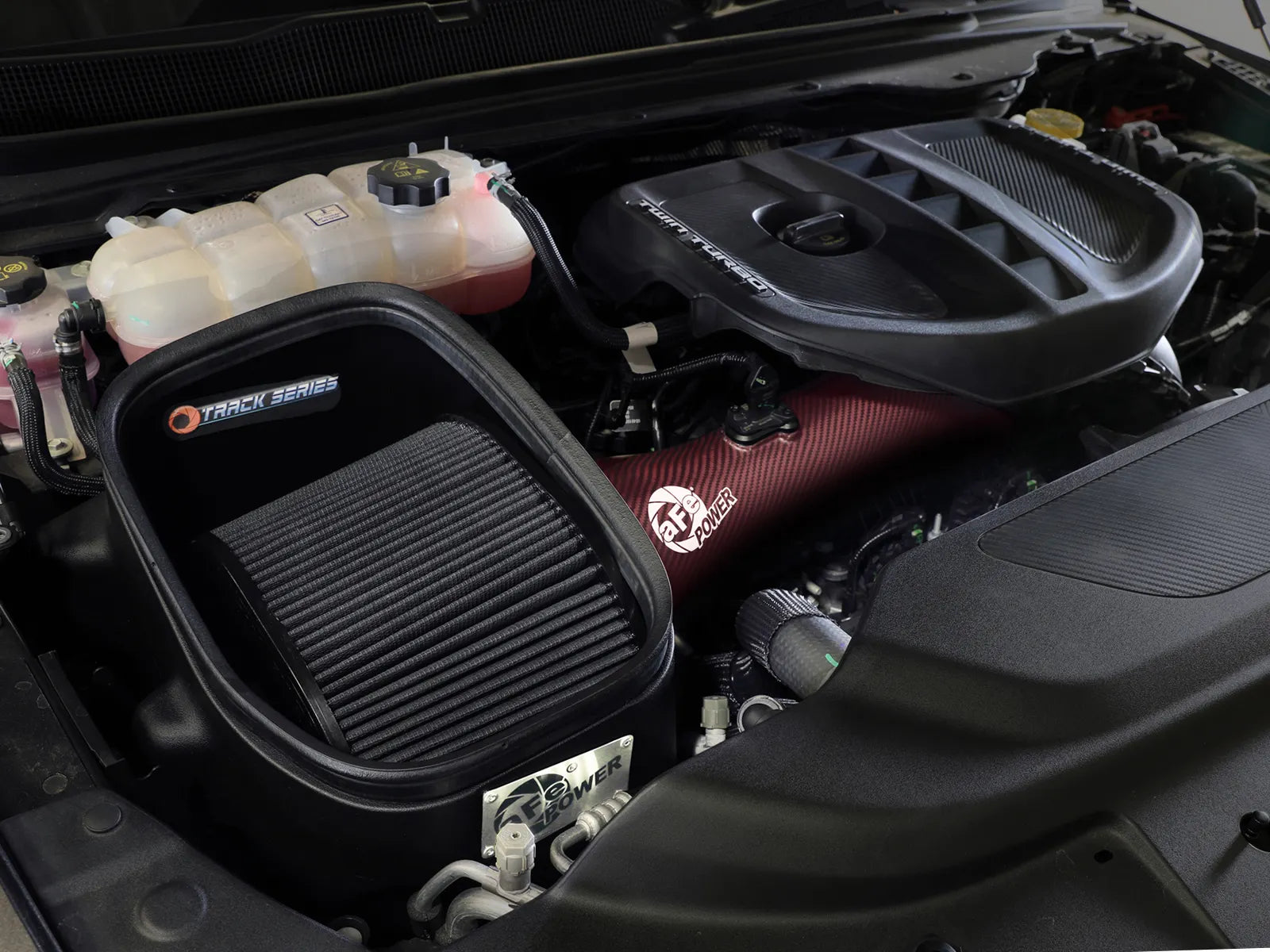 Track Series Red Kevlar Carbon Fiber Cold Air Intake System for 2025-26 RAM 1500 RHO
