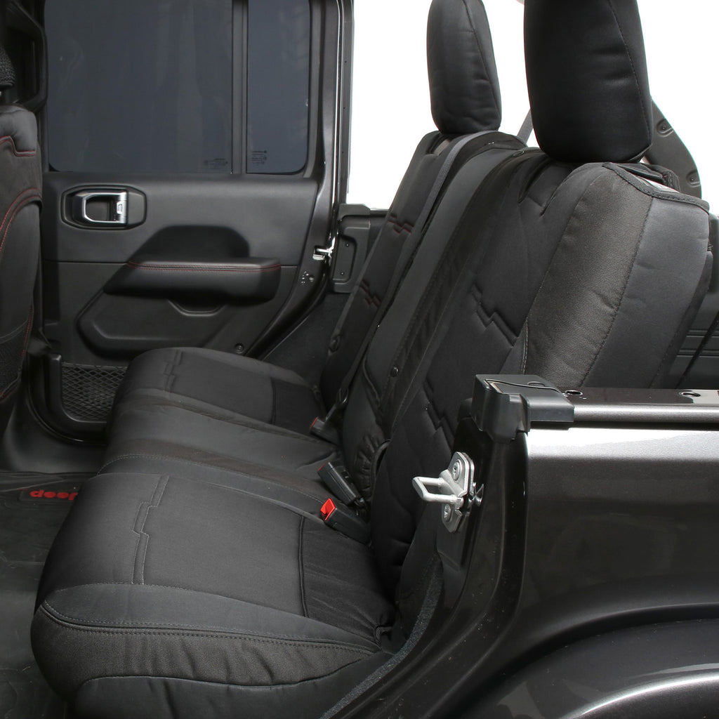 Gen2 Neoprene Front and Rear Seat Cover Kit Black/Black 2020-2023 Jeep Gladiator Smittybilt