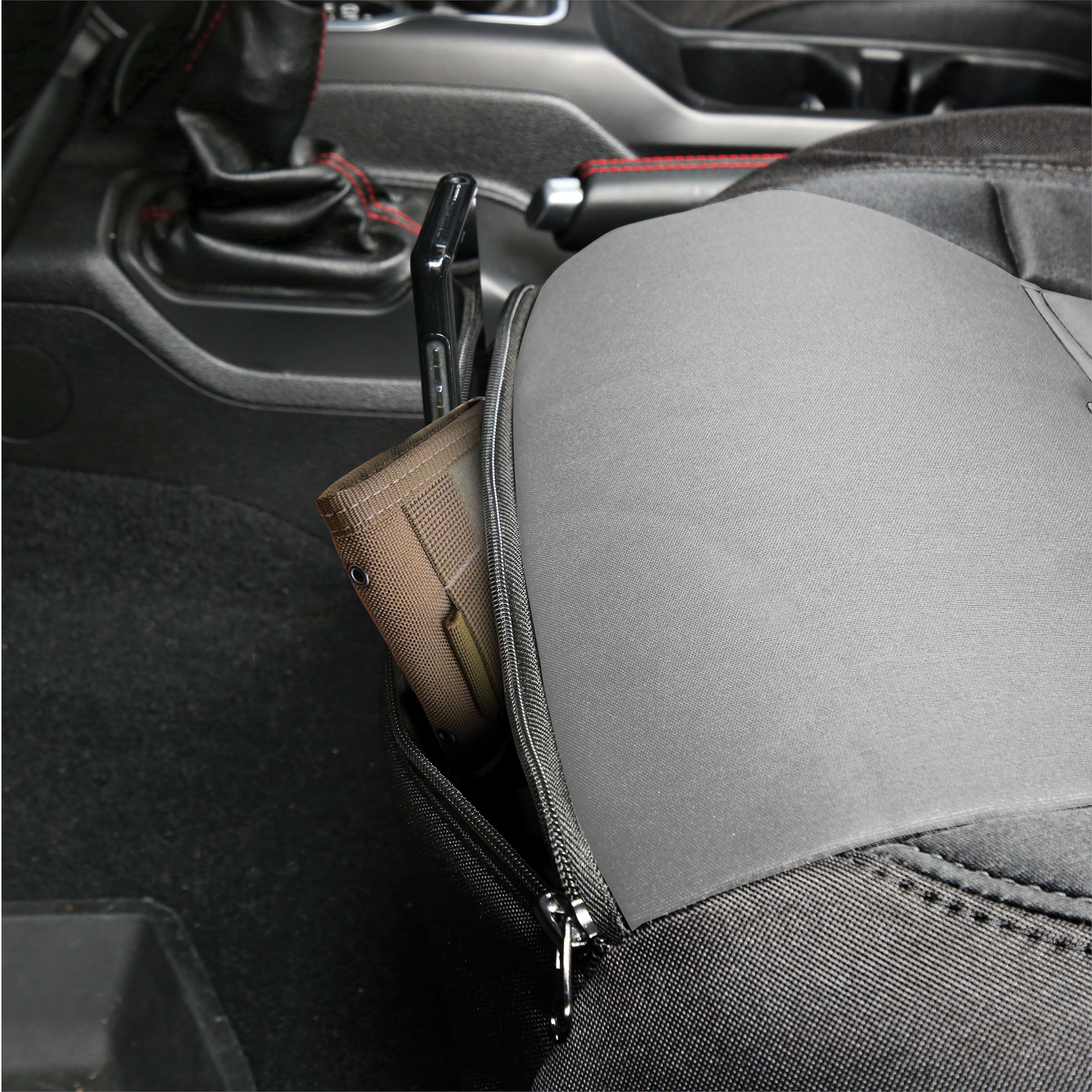 Gen2 Neoprene Front and Rear Seat Cover Kit Charcoal/Black 2020-2023 Jeep Gladiator Smittybilt