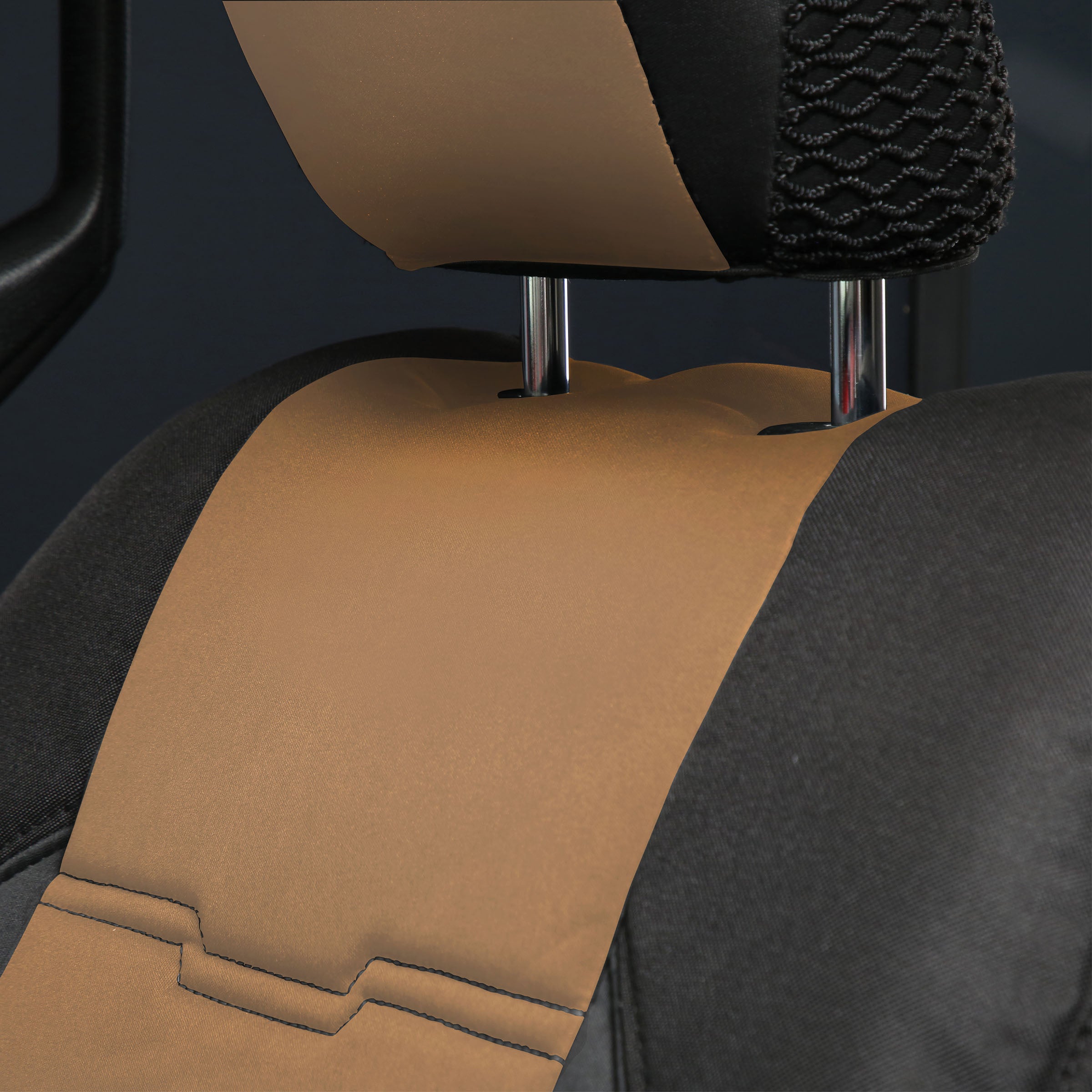 Gen2 Neoprene Front and Rear Seat Cover Kit Tan/Black 2020-2023 Jeep Gladiator Smittybilt