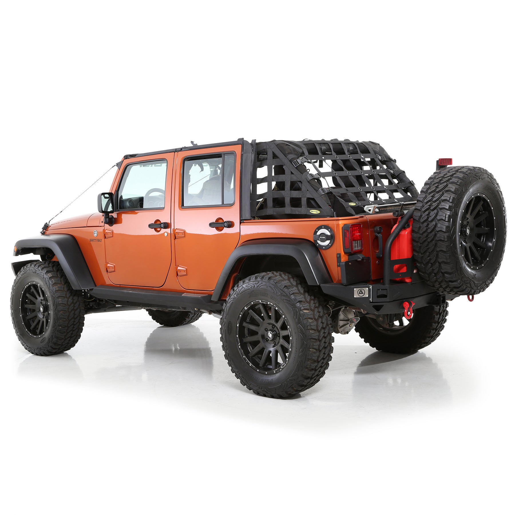 C - res 2 HD Trail Net Dia Black 2in Web 07-18 Wrangler JK 4 Door Smittybilt