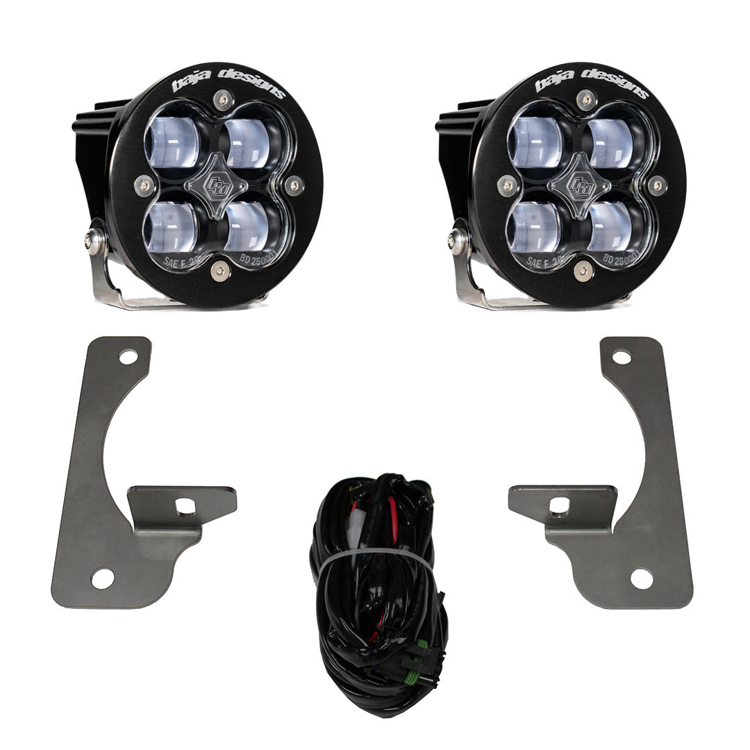 Squadron R SAE Fog Pocket Light Kit Jeep 2007-18 Wrangler JK w/ Premium OE Bumper (SAE Fog; Clear)