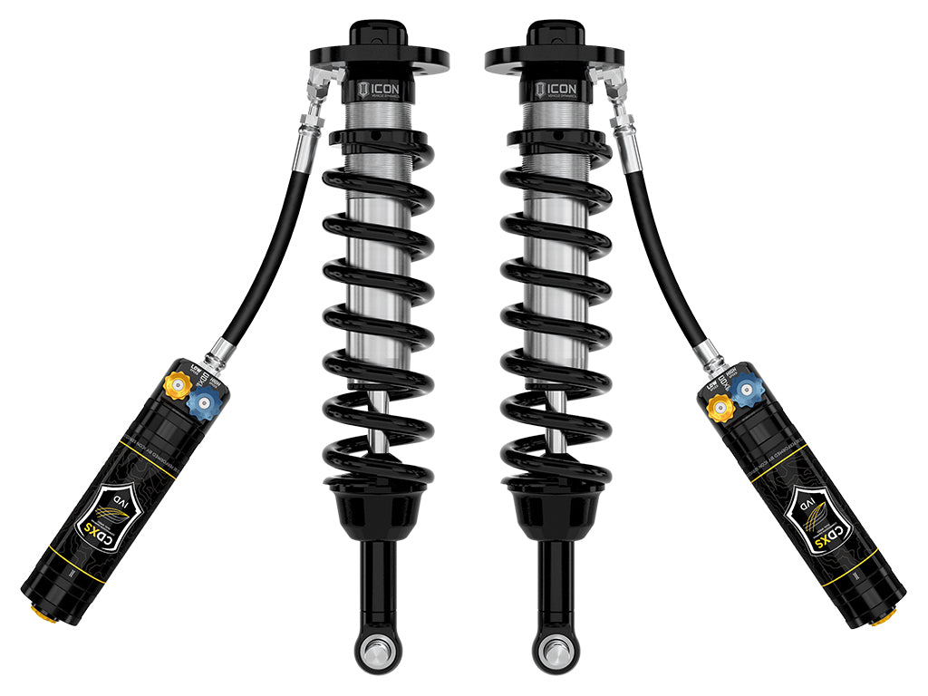2022-2025 Toyota Tundra 1.25-3.5 Inch Lift 2023-2025 Sequoia 3-4.5 Inch Lift Front V.S. 2.5 Series Coilover Kit Remote Reservoir W  CDXS Pair Icon Vehicle Dynamics