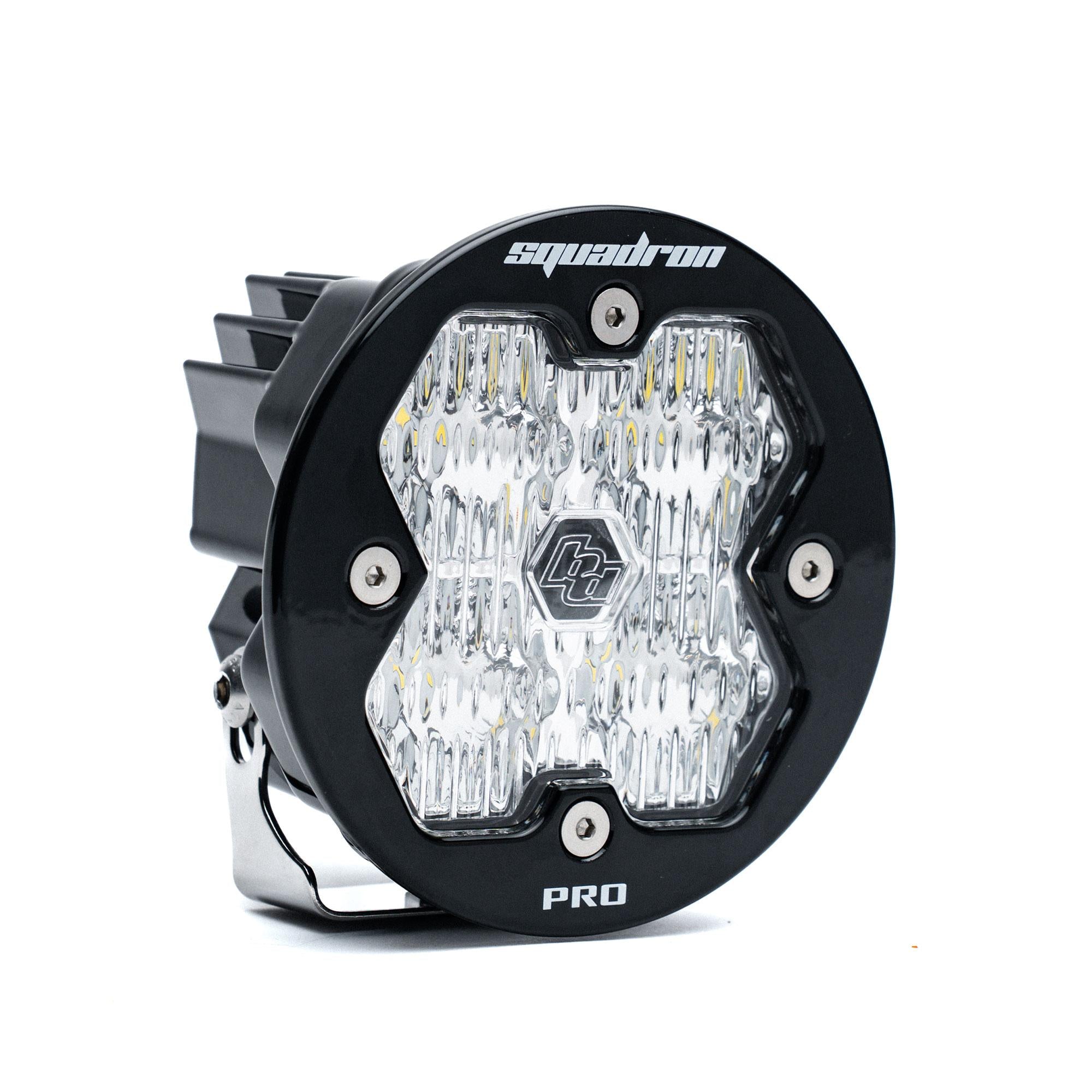 Squadron-R 2.0 Pro Black LED Auxiliary Light Pod Universal Clear Wide Cornering Baja Designs