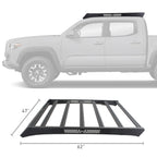 Ceros Low Profile Roof Rack Textured Black 2016-2023 Toyota Tacoma Go Rhino