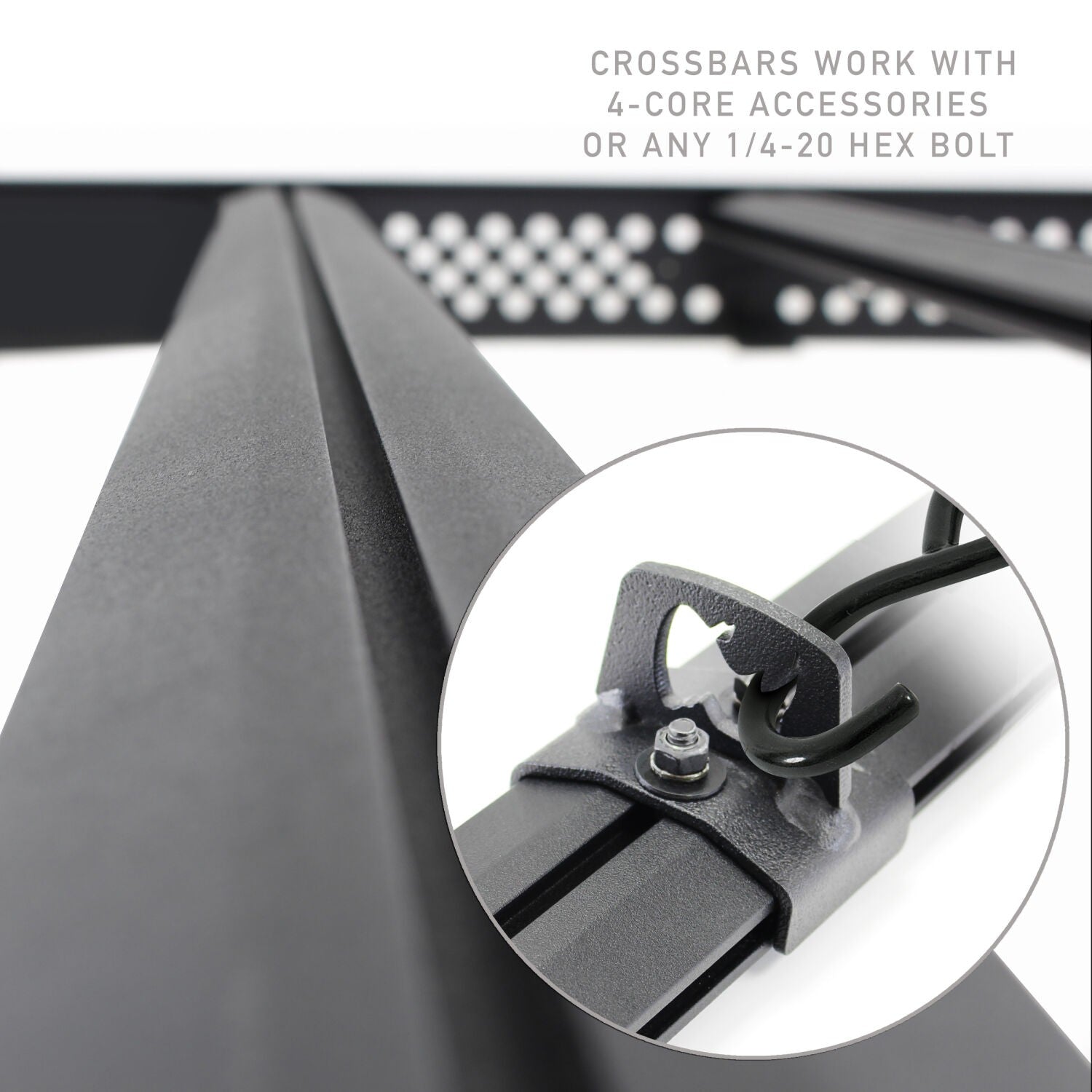 Ceros Low Profile Roof Rack Textured Black For 2019-2026 Silverado/Sierra 1500 Go Rhino