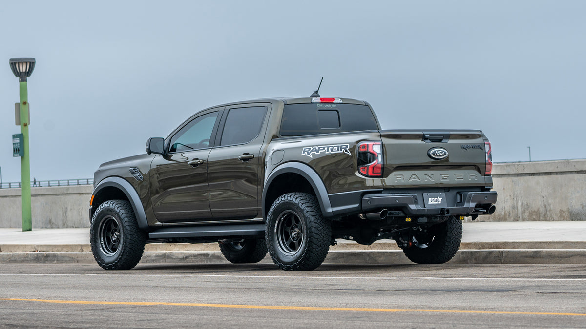 2024-2026 Ford Ranger Raptor 3.0L V6 Mid-Section Exhaust System with Muffler & Mid-Pipe, ATAK, Carbon Fiber Tips