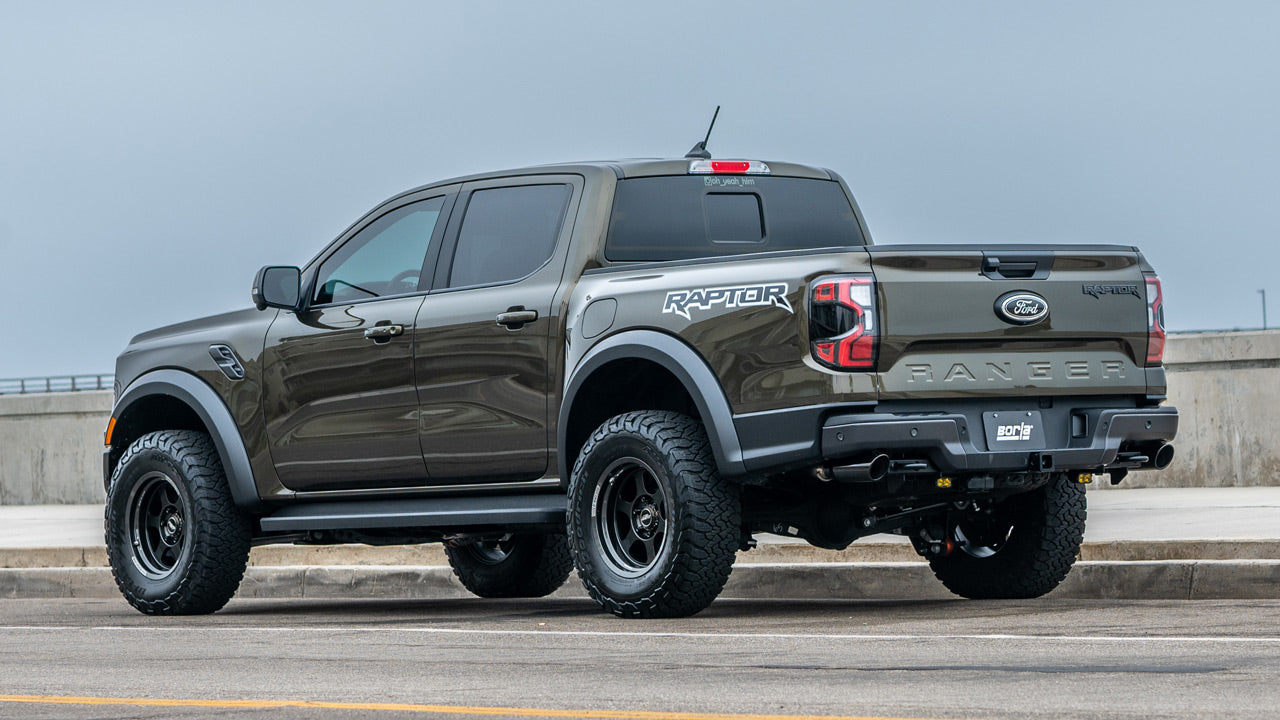 2024-2026 Ford Ranger Raptor 3.0L V6 Tail Pipes, Black Chrome Tips