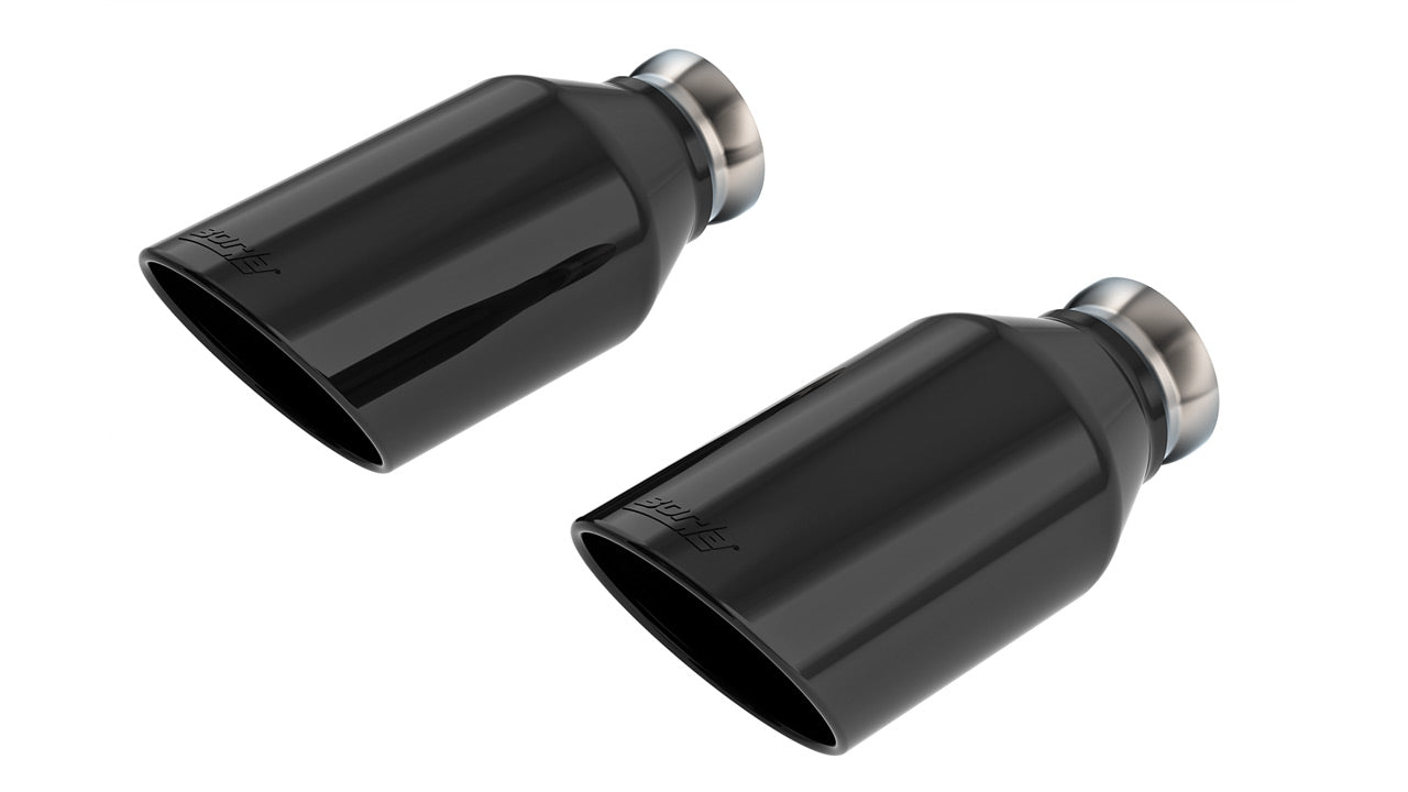 2025-2026 Ram 1500 3.0L 6Cyl Tip Kit - Ram, Black Chrome Tips, Crew Cab Short Bed (Part # 60754BC)