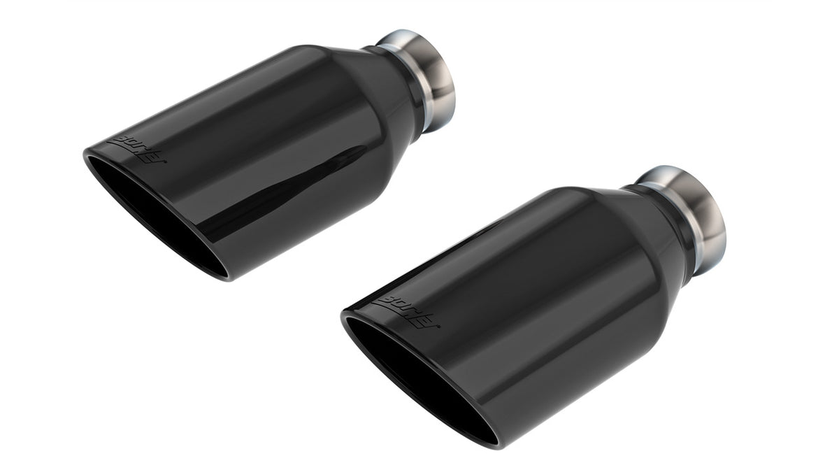 2025-2026 Ram 1500 3.0L 6Cyl Tip Kit - Ram, Black Chrome Tips, Crew Cab Short Bed (Part # 60754BC)