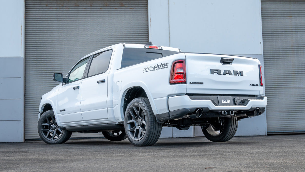 2025-2026 Ram 1500 3.0L 6Cyl Tip Kit - Ram, Black Chrome Tips, Crew Cab Short Bed (Part # 60754BC)