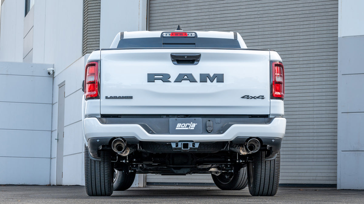 2025-2026 Ram 1500 3.0L 6Cyl Tip Kit - Ram, Black Chrome Tips, Crew Cab Short Bed (Part # 60754BC)