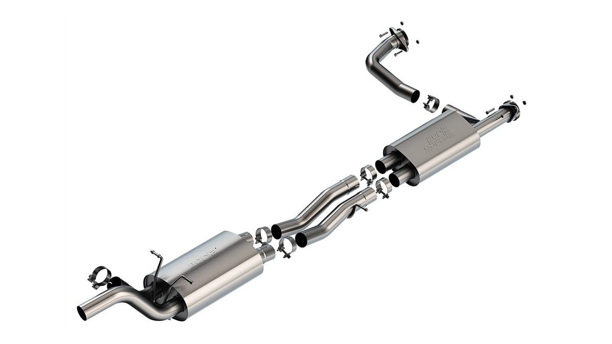 2025 Ram 1500 RHO 3.0L V6 Hurricane Mid-Section, S-Type, Black Chrome Tips