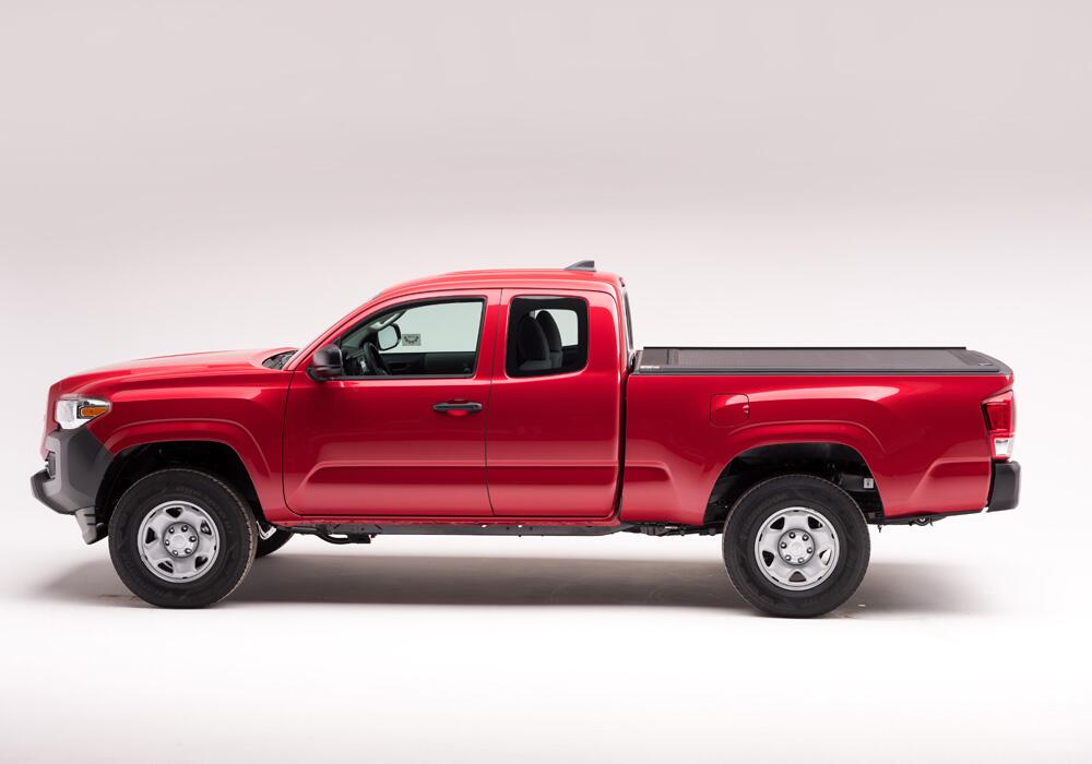 RetraxOne MX Retractable Tonneau Cover Matte One Piece Polycarbonate Finish 2007-2021 Toyota Tundra Regular/Double Cab 6' 6 inch Bed without Deck Rail System without Stake Pockets
