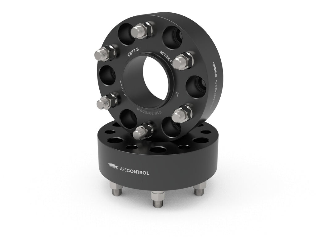 aFe Control Billet Aluminum Wheel Spacers Ram 1500 (Dt) 19-26 6x5.5mm, Cb 77.8mm, 2 Inch Thickness