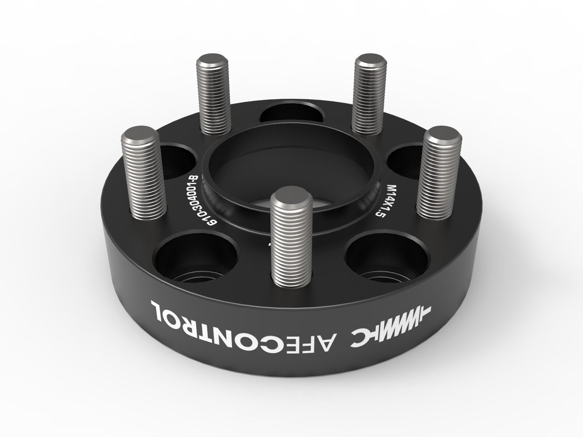 aFe Control Billet Aluminum Wheel Spacers Ford Explorer St 20-26 5x114.3, Cb 70.5mm, 1-1/4 Inch Thickness