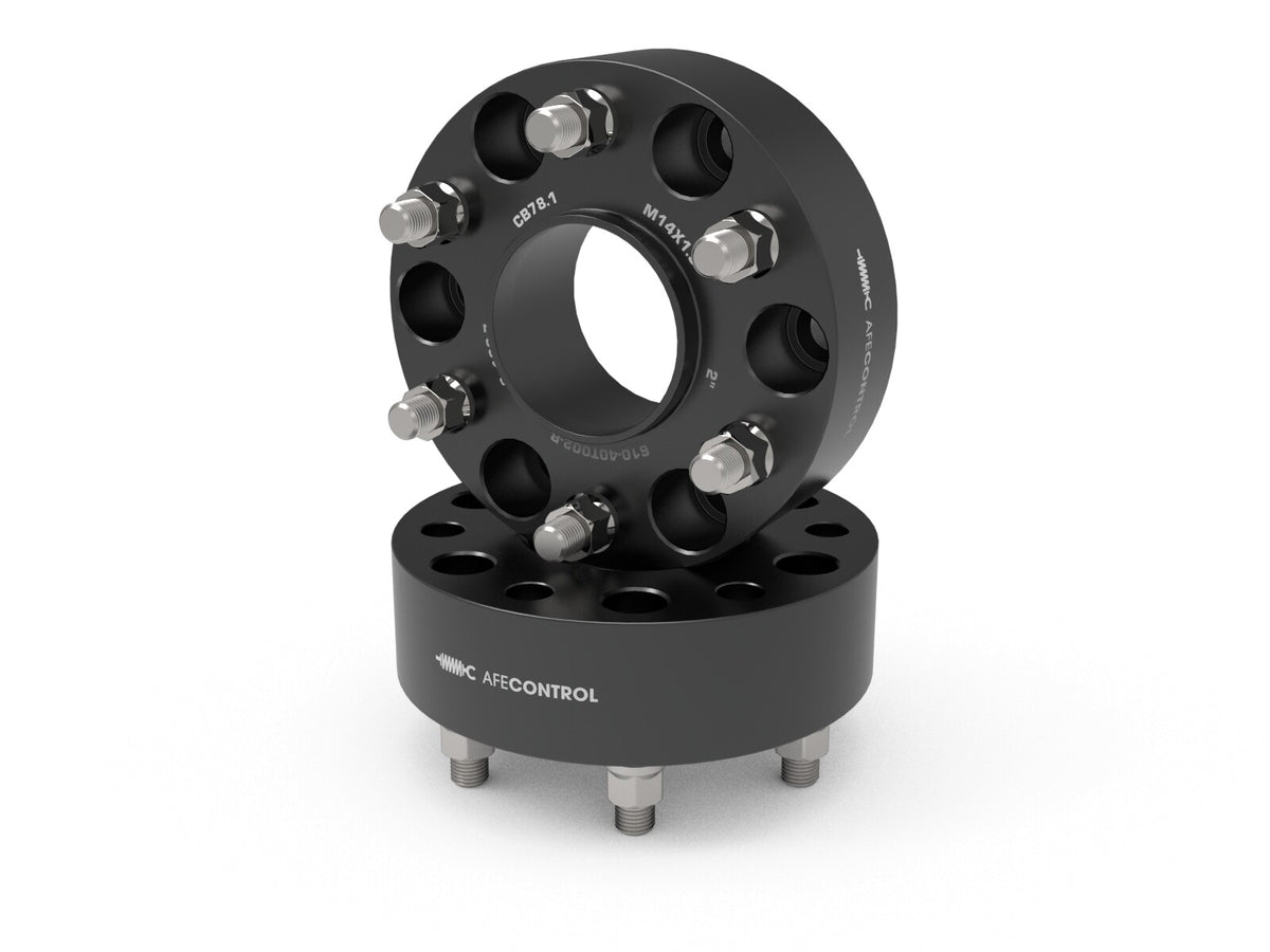 aFe Control Forged Aluminum Wheel Spacers Chevrolet 1500 19-26 6x5.5mm, Cb 78.1mm, 2 Inch Thickness